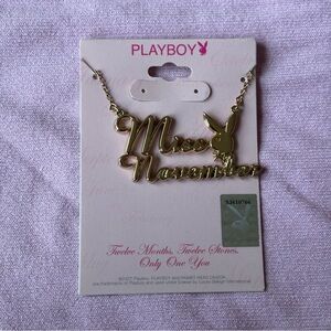 Playboy Gold Script Necklace